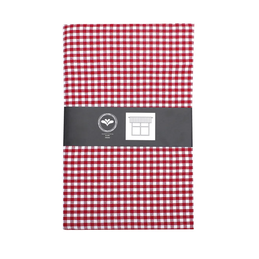 Recycled Valance Curtain Madicken, Red/White