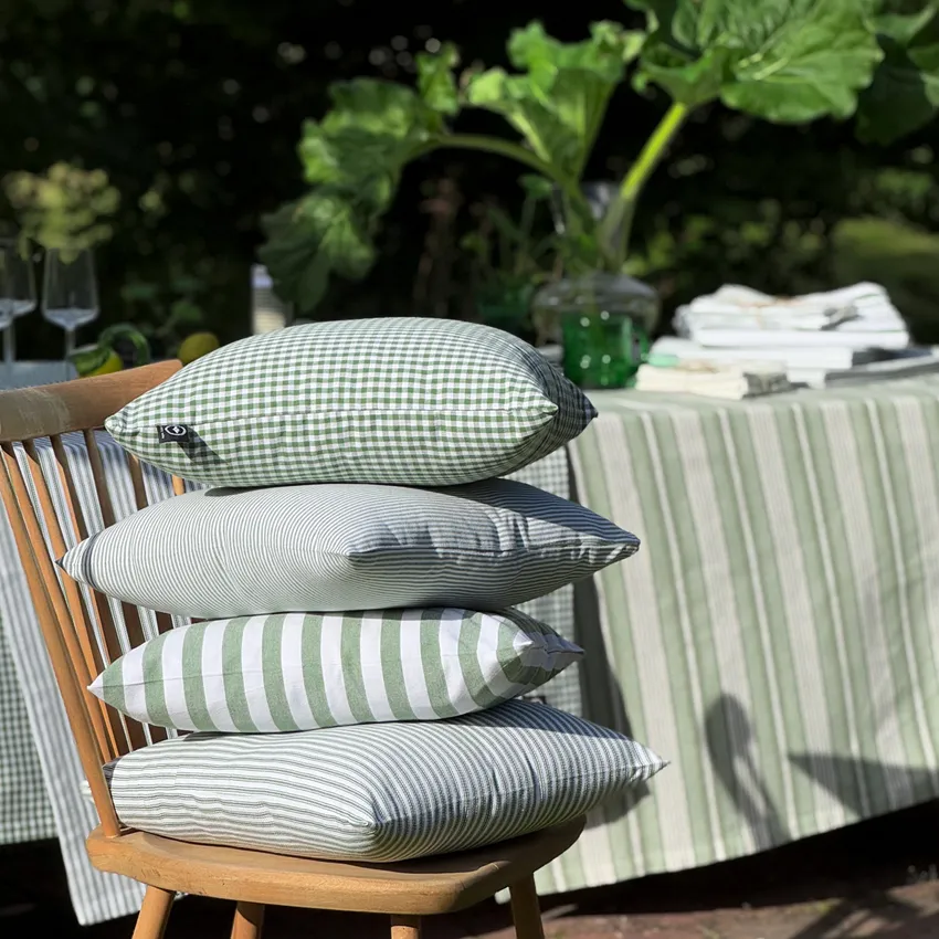 Recycled Cushion Covers Madicken, Green/White