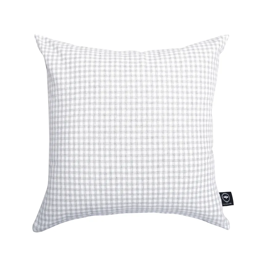 Recycled Cushion Covers Madicken, Light Grey/White