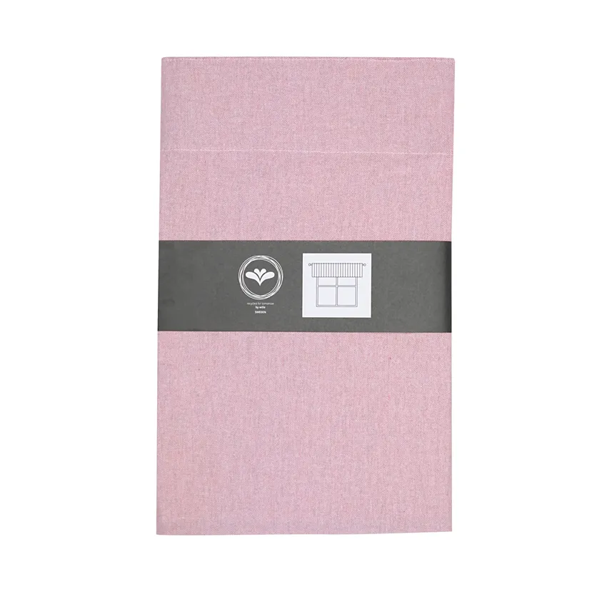 Recycled Valance Curtain Elin, Light Pink/White