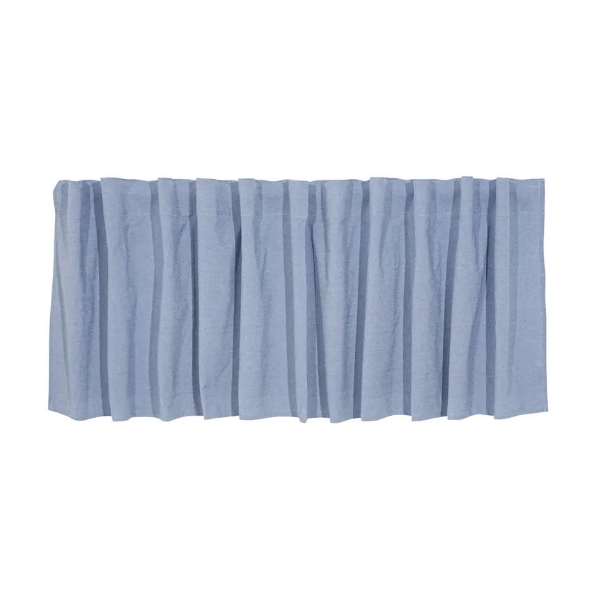 Recycled Valance Curtain Elin, Grey Blue/White
