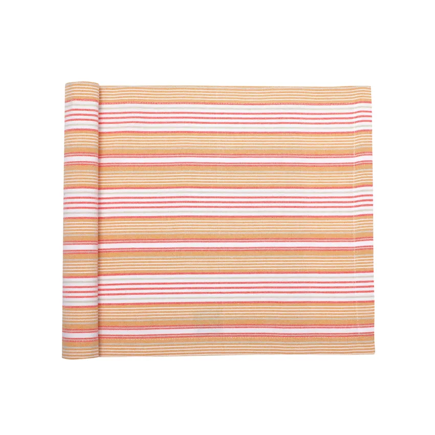 Recycled Table Runners Eden, Yellow/White