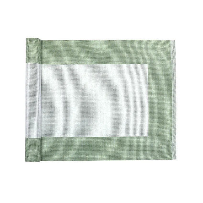 Recycled Table Runners Poppy, Green/White