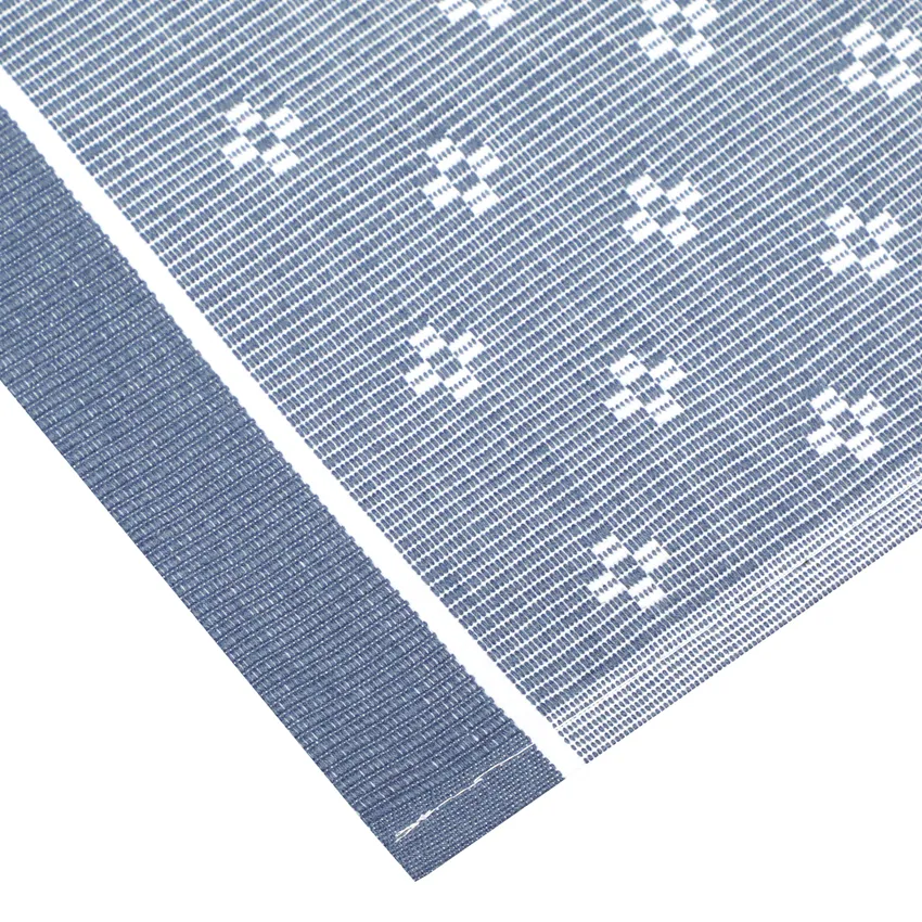 Recycled Table Runners Charlie, Grey Blue/White