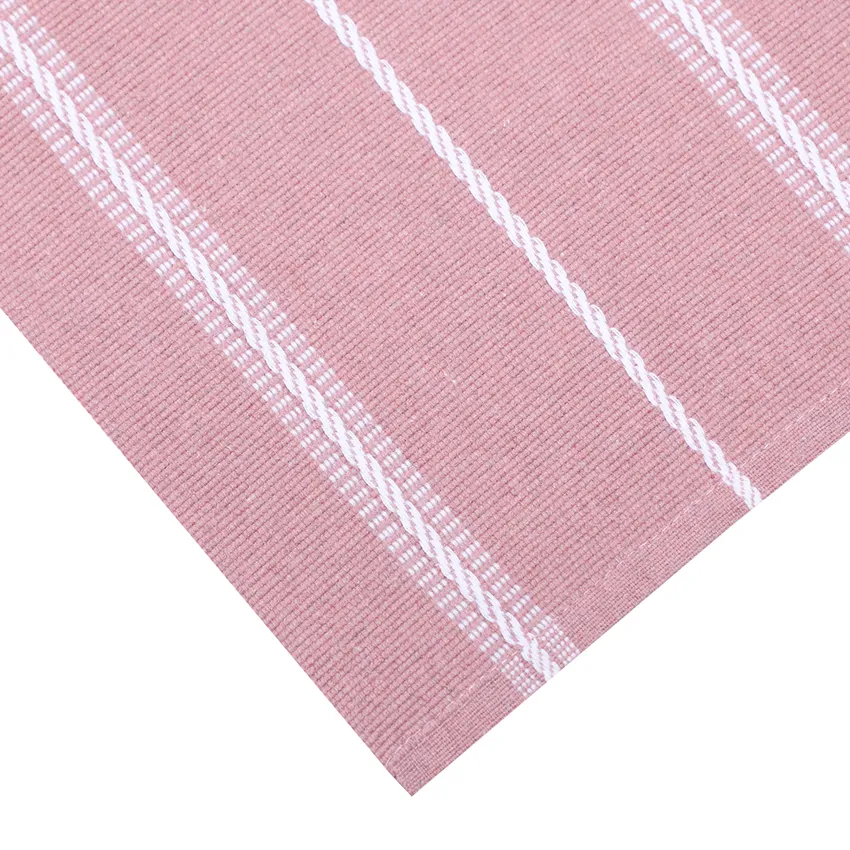 Recycled Table Runners Herman, Light Pink/White