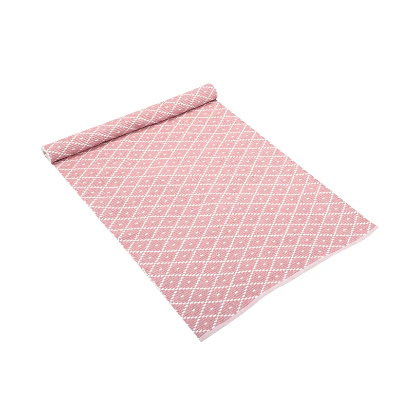 Recycled Rips Rug Ella, Light Pink/White
