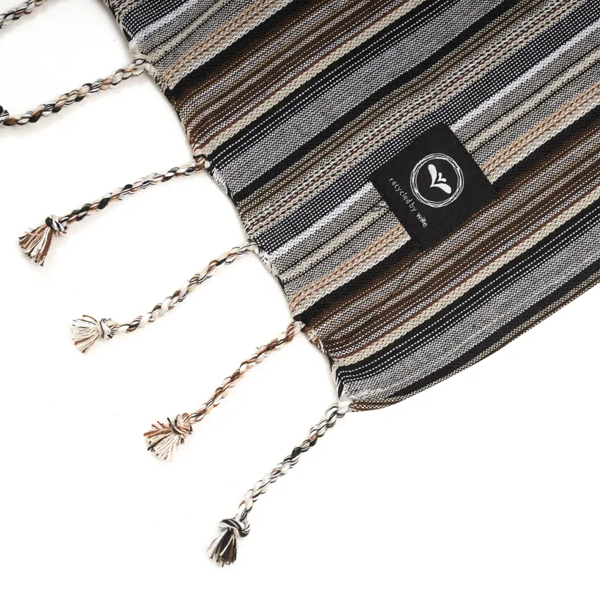 Recycled Hamam Towels Goa, Black Multi