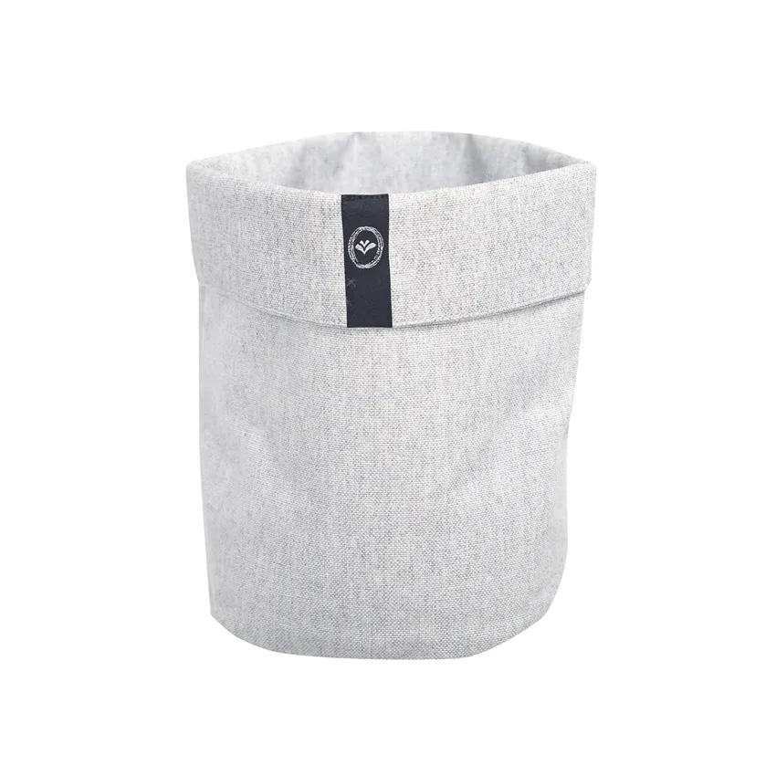 Recycled Basket Elin, Light Grey/White
