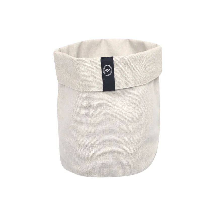 Recycled Basket Elin, Linen/White
