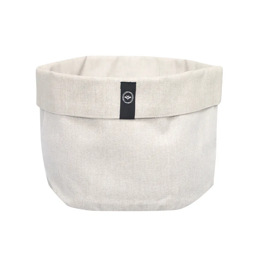 Recycled Basket Elin, Linen/White