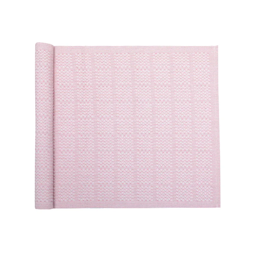 Recycled Table Runners Ines, Light Pink/White