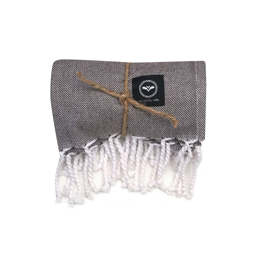 Recycled Hamam Towels Alice, Brown/Light Brown