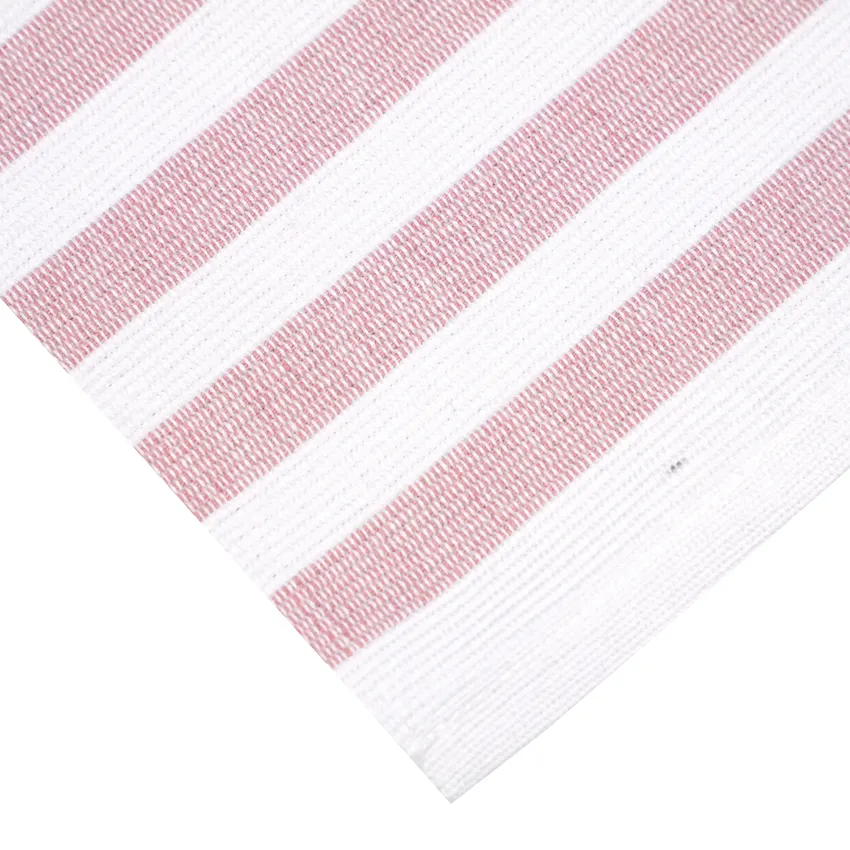 Recycled Table Runners Rakel, Light Pink/White