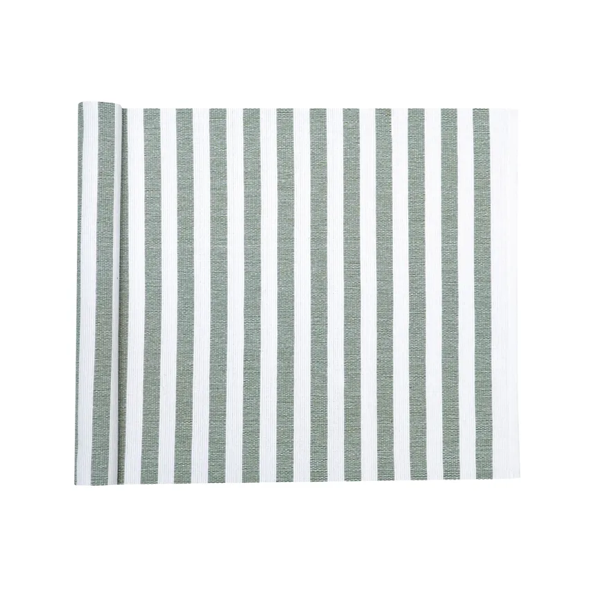 Recycled Table Runners Rakel,Green/White