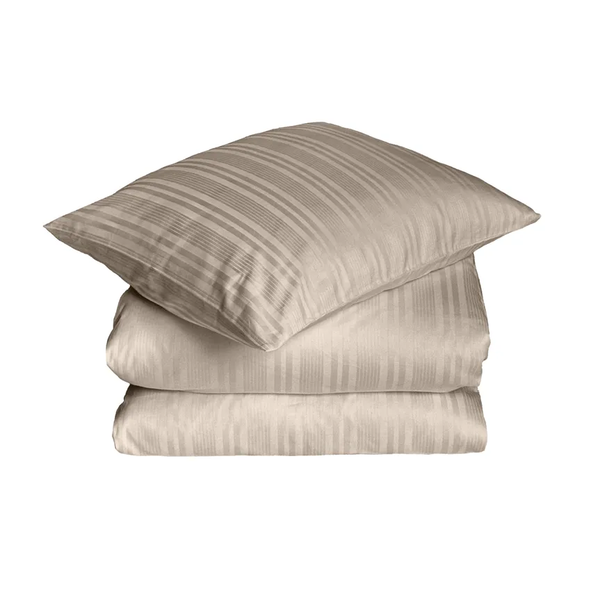 SatinTeddy 2-piece duvet cover set, Light Brown