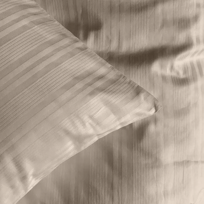 SatinTeddy 2-piece duvet cover set, Light Brown