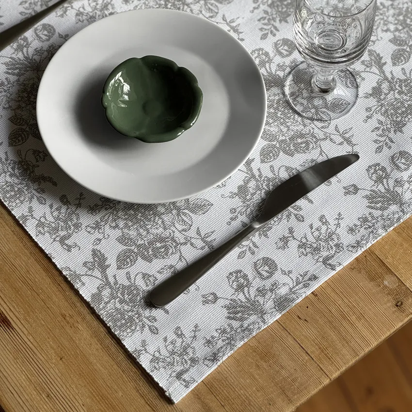 Recycled Placemat 2-pack Juni, White/Light Grey