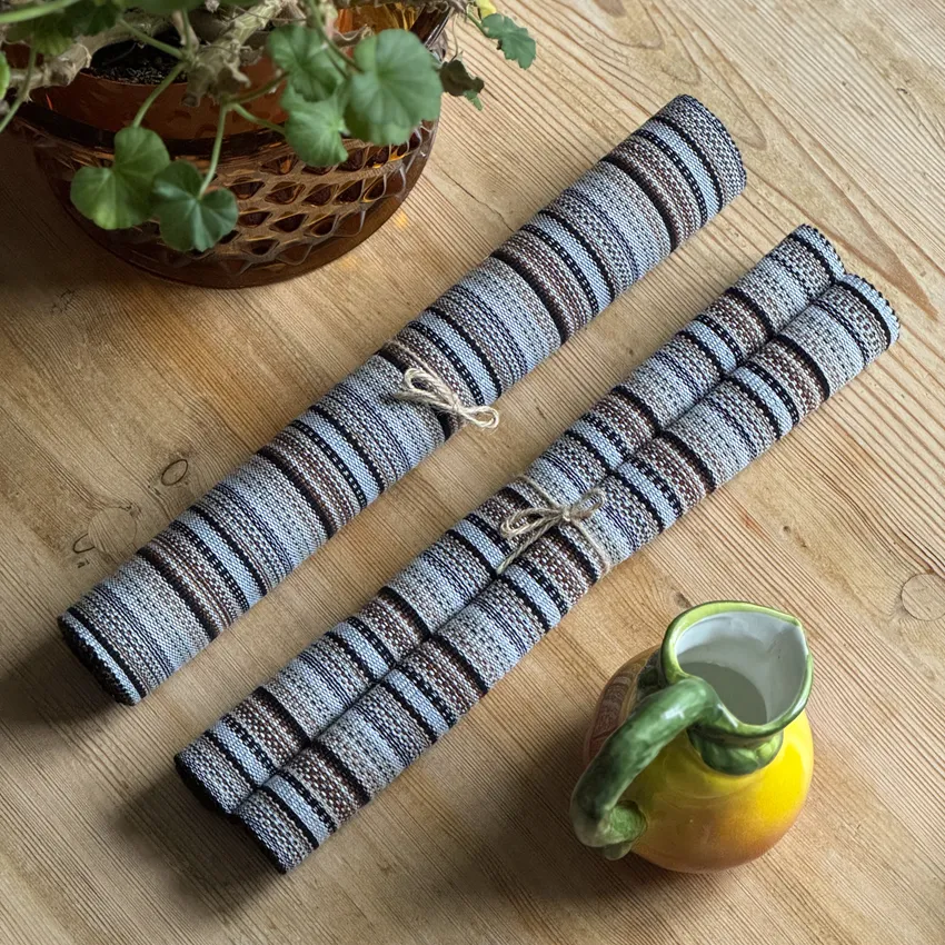 Recycled Placemat 2-pack Goa, Black Multi