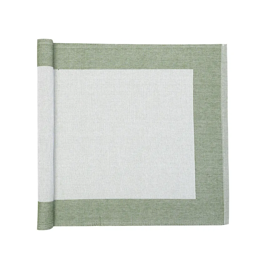 Recycled Table Runners Poppy, Green/White