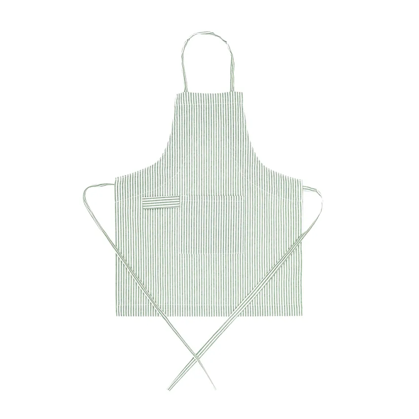Recycled Wipeable Children’s Apron Bosse, Green/White