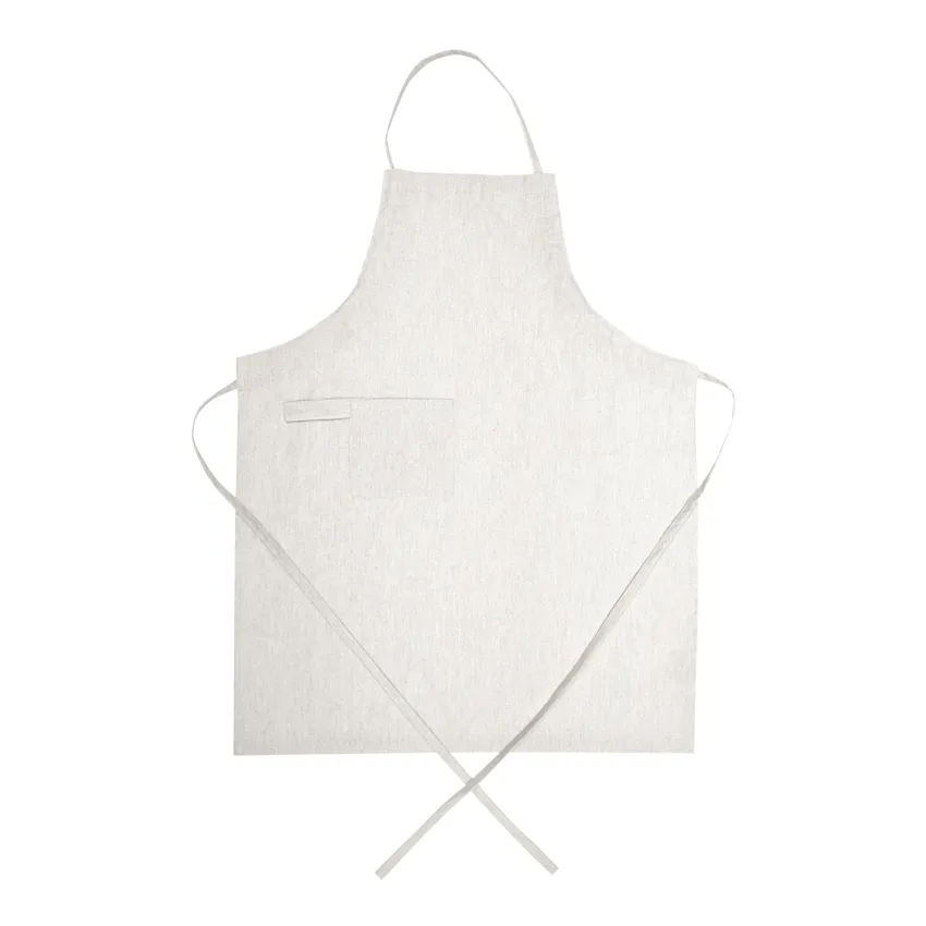 Recycled Wipeable Apron Hedvig, Linen/White