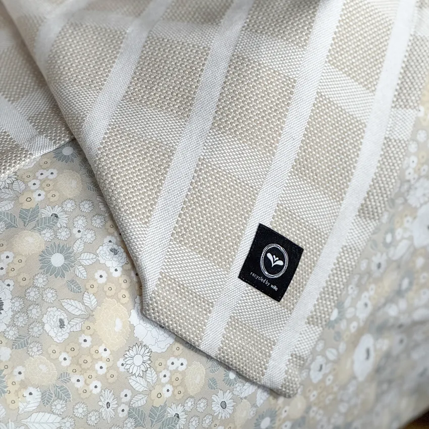 Recycled Bedspreads Bodil, Linen/White