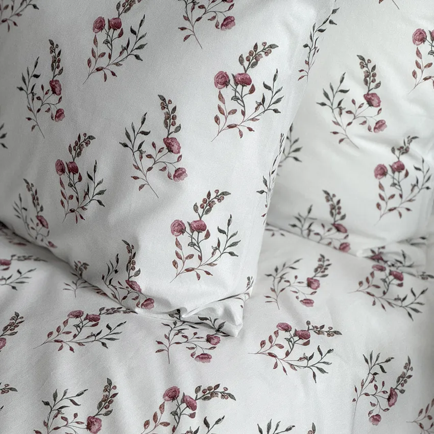 Duvet Cover Sets 2-piece Olivia, White/Pink