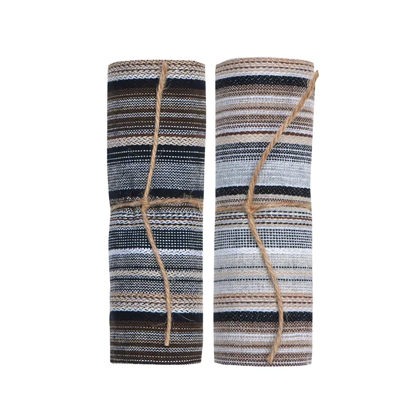 Recycled Kitchen Towel Goa, 2-Assorted, Black Multi