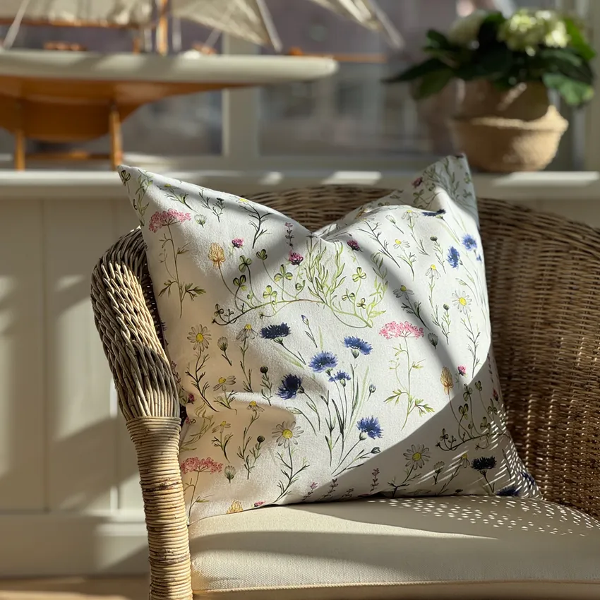 Recycled Cushion Covers Hilma, Blue/Green