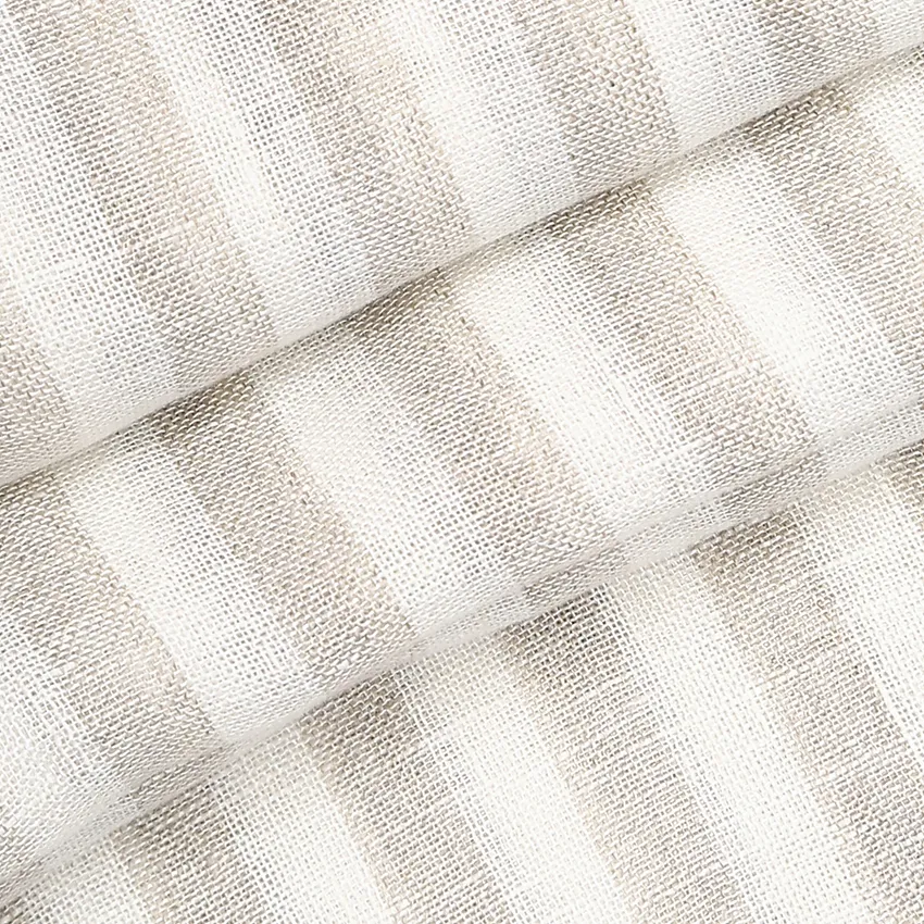 Fabric by the metre Lotta, Linen/Off-White