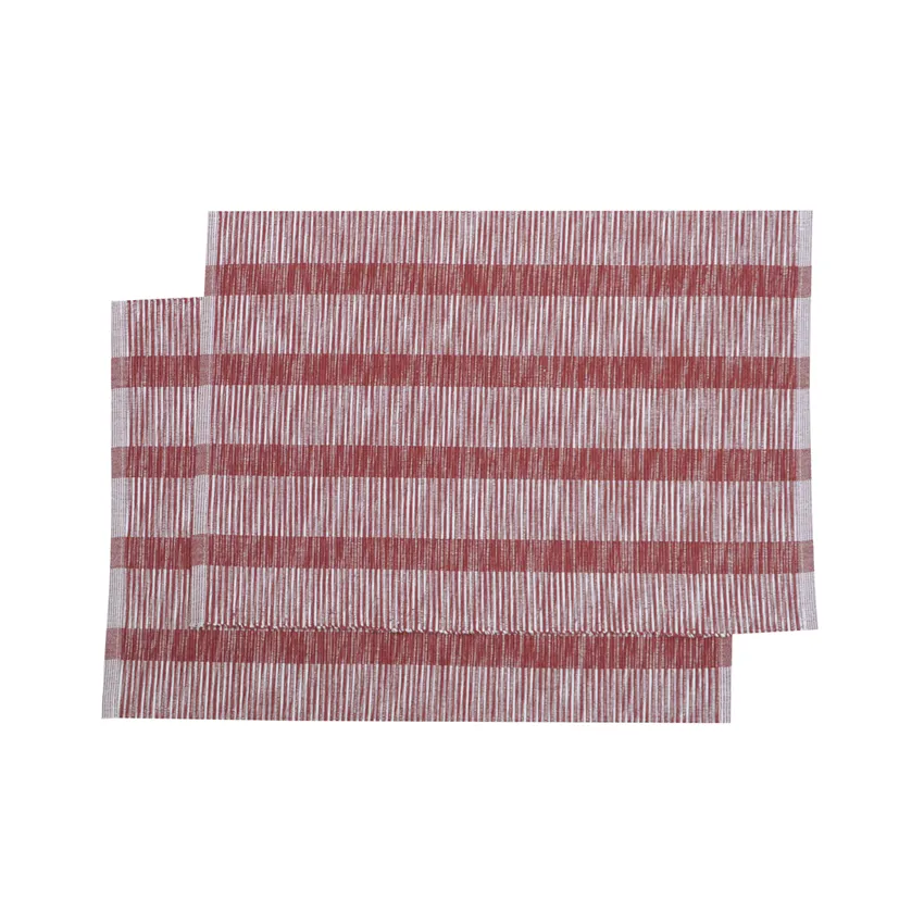Recycled Placemat 2-pack Minna, Wine red/Grey