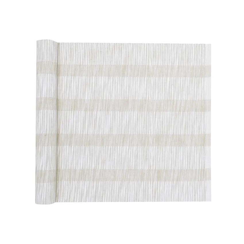 Recycled Table Runners Minna, Linen/White