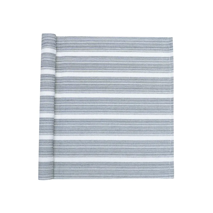 Recycled Table Runners Tuva, Navy blue/Ecru