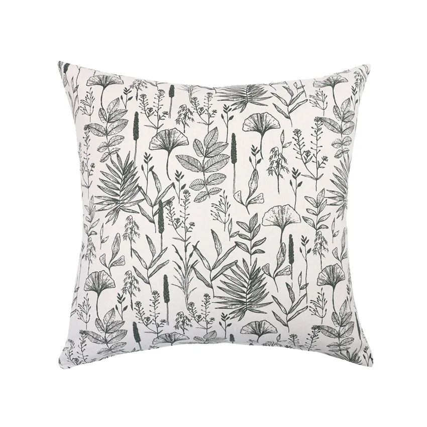 Recycled Cushion Covers Ralf, Linen/Olive Green