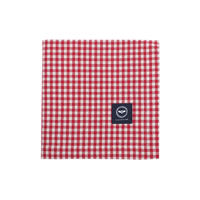 Recycled Tablecloth Madicken, Dark Red/Linen