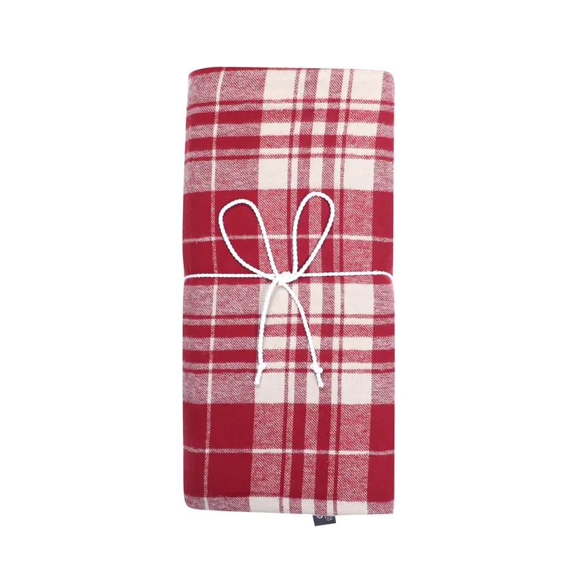 Duvet Cover Sets 2-piece Sälen, Dark Red/Linen
