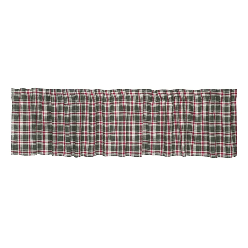 Recycled Valance Curtain Vivi, Olive Green/Linen