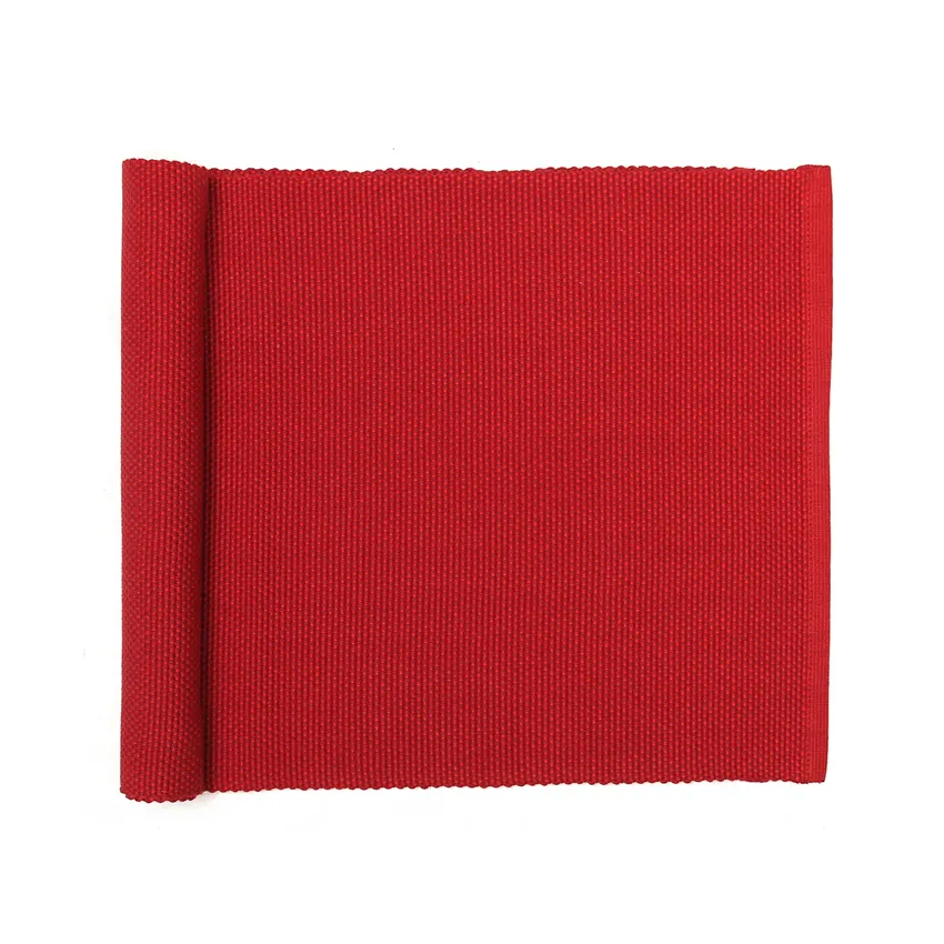 Recycled Table Runners Kalle, Dark Red/Beige