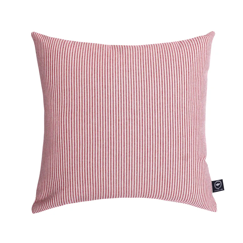 Recycled Cushion Covers Bosse, Dark Red/Linen