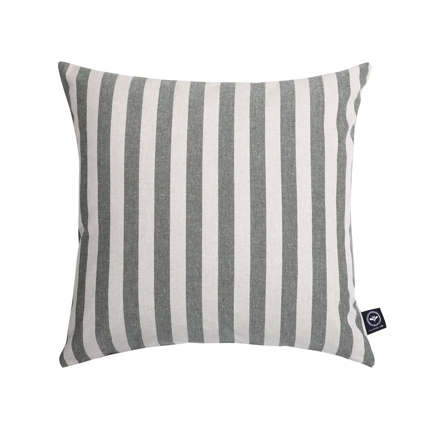 Recycled Cushion Covers Pelle, Olive Green/Linen
