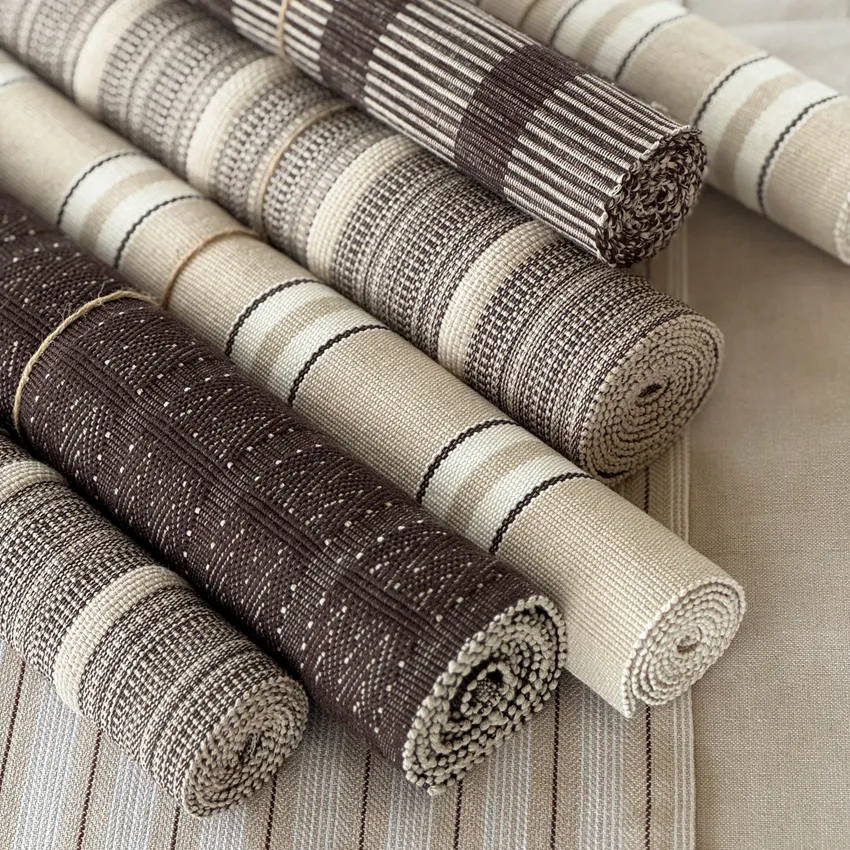 Recycled Table Runners Elise, Linen/Brown