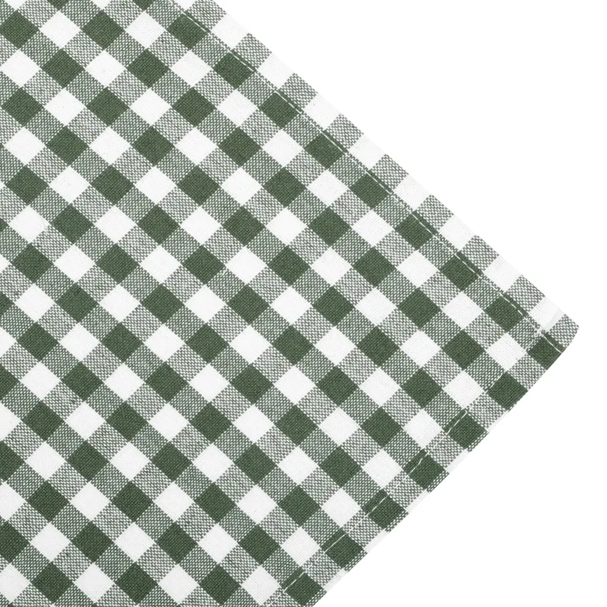 Recycled Kitchen Towel Recycling Linnea, 4-Assorted, White/Olive green