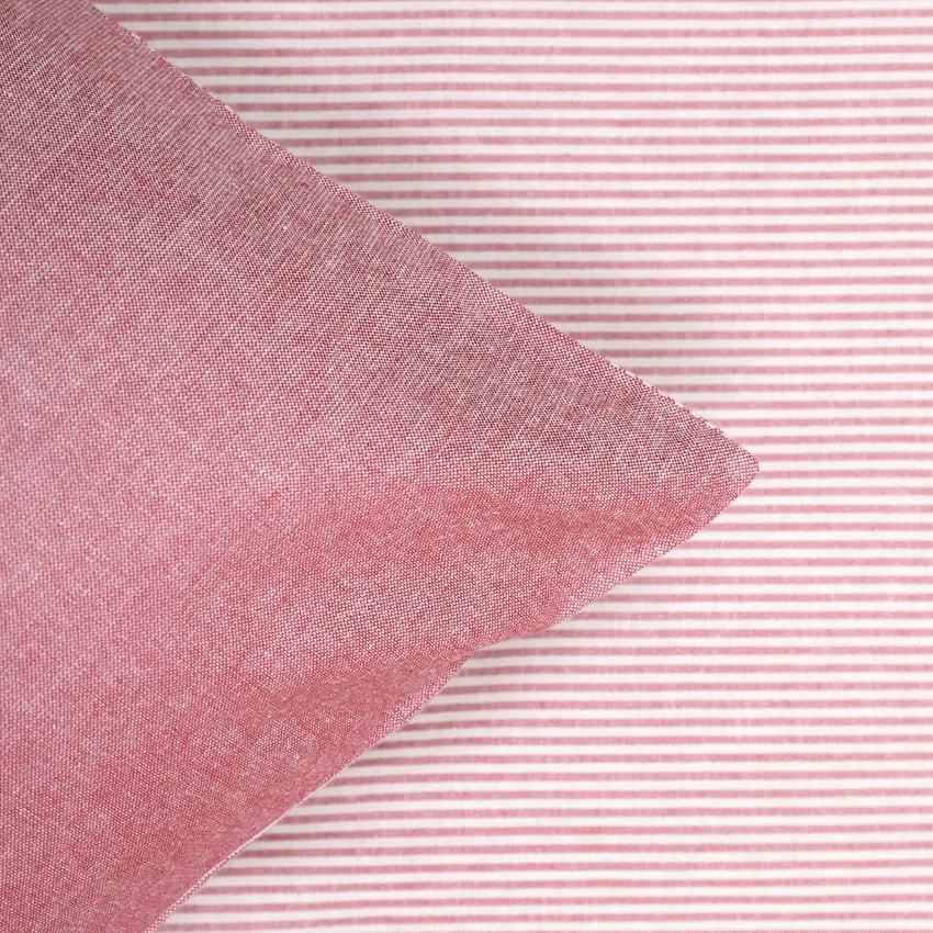 King-size Duvet Cover Sets 3-piece Runmarö, Dark Red/Linen