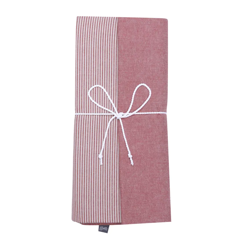 King-size Duvet Cover Sets 3-piece Runmarö, Dark Red/Linen