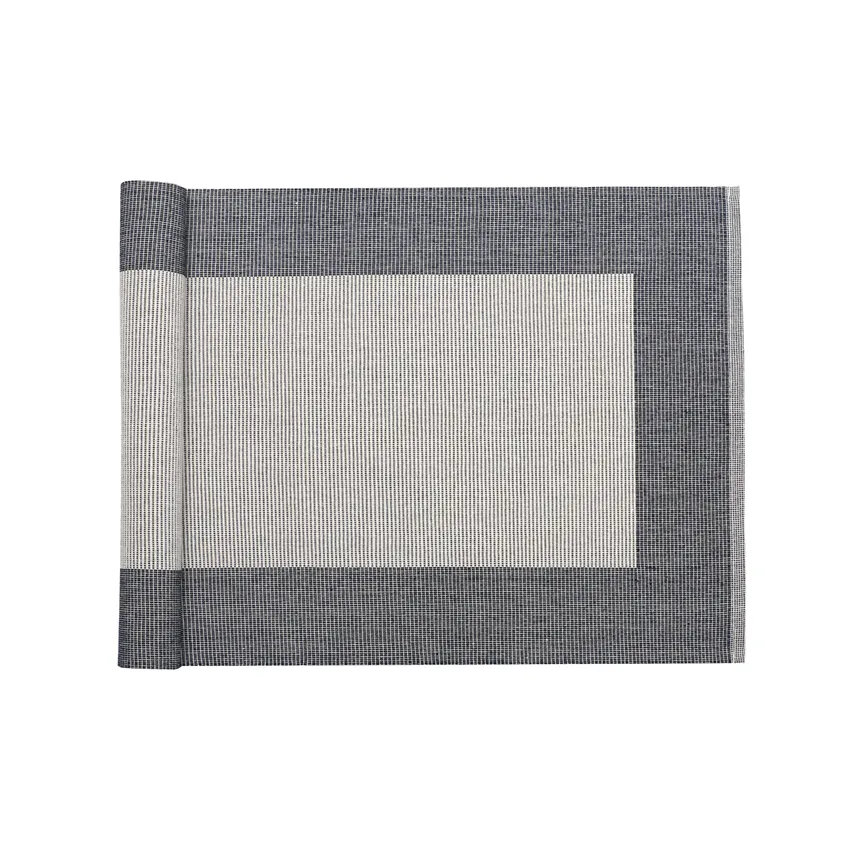 Recycled Table Runners Poppy, Black/Linen