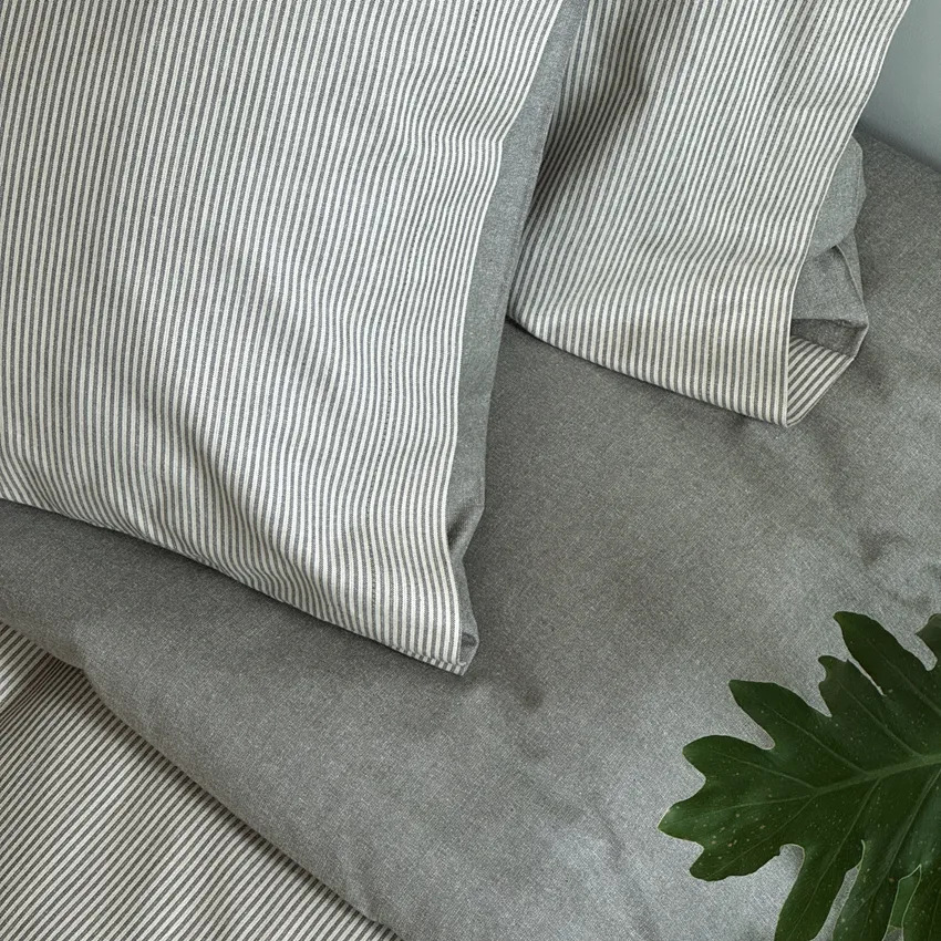 King-size Duvet Cover Sets 3-piece Runmarö, Olive Green/Linen