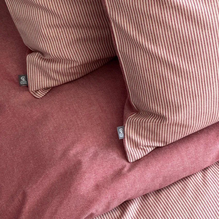King-size Duvet Cover Sets 3-piece Runmarö, Dark Red/Linen