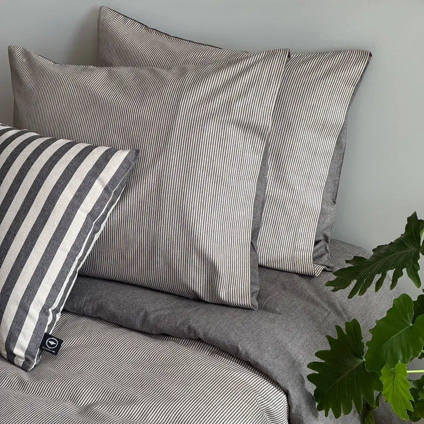 King-size Duvet Cover Sets 3-piece Runmarö, Black/Linen