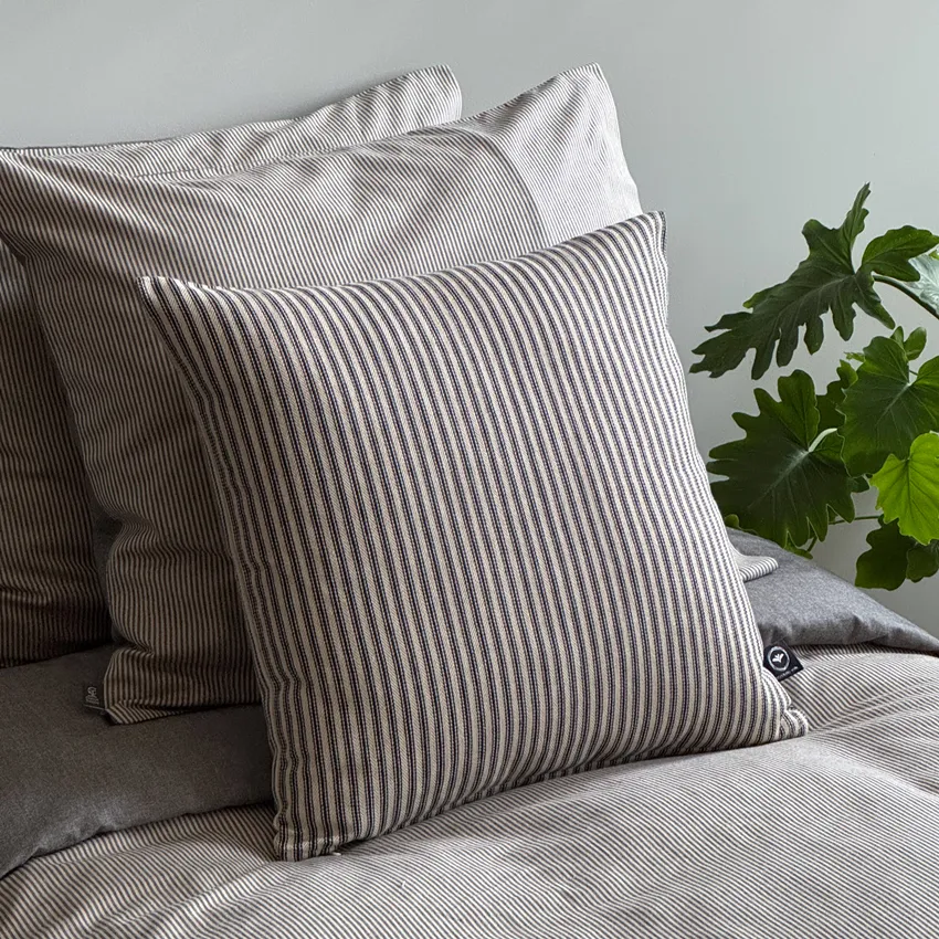 Recycled Cushion Covers Lina, Black/Linen