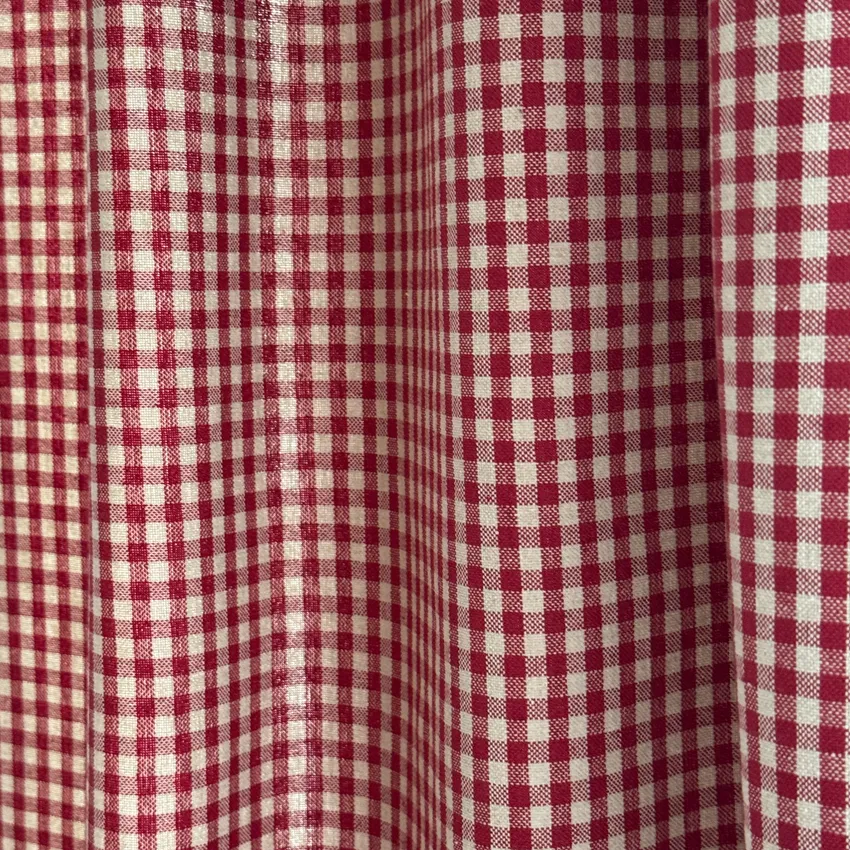Recycled Curtain Panel 2-pack Madicken, Dark Red/Linen